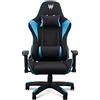 Acer Predator Chair Rift lite, Sedia da Gaming, Sedia ufficio, Cuscino Lombare, Testa rimovibile, Braccioli Regolabili, Movimento Schienale max 150 gradi, Telaio in acciaio, Tessuto Traspirante, Nero e Blu