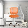 FurnitureR Sedia da ufficio multiuso per bambini, sedia da lavoro senza braccioli in altezza regolabile, sedia da studio girevole colorata per scuola e ufficio, arancione