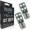 Superlite Set di 2 lampadine T10 a 8 Leds della gamma Blue Series. Tecnologia CanBus e temperatura di colore 6500K. Ideale per auto e camion.
