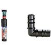 Claber 87313 Inter. MICROIRRIGATORE 180 90220, Nero/Rosso, 40x40x140 cm & 7806030 Accessori Rainjet Goccia 2 Raccordi Angolo