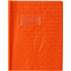 Calligraphe 72018C Copertina a grana grossa a losanghe Arancione - 17x22 cm - 18/100 con Portaetichetta - PVC Opaco