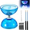LUPATDY Diabolo - Set Giocoliere a LED con Cuscinetti a Sfera, Diabolo Luminoso al Buio per Bambini e Adulti, Principianti e Professionisti, Giro Libero Circo Giocoleria Giocattoli (Blu)