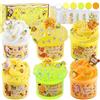 LAWOHO Giallo Kit 6 Slime - Cloud Slime, Butter Slime e Clear Slime, Slime per bambini con additivi Slime, Bomboniere per feste Slime per ragazze e ragazzi, 360ml Slime per bambini (animali)