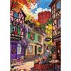 HUADADA Puzzle da 500 pezzi, puzzle di Natale, 500 pezzi, classici puzzle interattivi per la famiglia, villaggio europeo (senza parti posteriori divise)