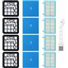 CAIXINYI 4 Pezzi Filtro per Philips Power Pro Compact/PowerPro City/PowerPro Active, Filtro vuoto per FC9331 /09 FC9332 /09 FC8010 FC9330 FC9333 FC9334 FC9550 FC9555 FC9556, con pennello per pulizia