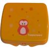 Tupperware Contenitore per panini, quadrato, con cerniera, per asilo e scuola, con chiusura a chiave, colore arancione