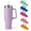 Glac Store Borraccia Termica da Tavolo in Acciaio Inox con Manico e Cannuccia, 900 ml e 1200 ml, Isolamento Sottovuoto, Senza BPA, 6 colori disponibili (Lilla, 1200 ml)