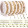 Draupnir 14m 6 Rotoli Catena Collana, Catena Oro, Catene per Gioielli Fai da Te con Chiusure di Aragosta, Anelli di Salto e Fibbia a Forma di U per Collana DIY Accessori di Gioielli