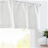 TOPICK Sheer - Set di 2 tende trasparenti in voile, in garza, per finestre, piccole finestre per cucina, soggiorno, casa di campagna, 2 pezzi, 130 x 40 cm