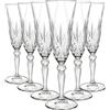 RCR Cristalleria Italiana 6x 160ml Melodia Flute da Champagne in Vetro - Riutilizzabile Nozze Anniversario Compleanno Festa Vino Cocktail Bicchieri Set - Di RCR Crystal
