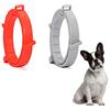 SSyang Trattamento contro Pulci e Zecche per Cani, 2 pezzi Collare Cani Antipulci Regolabile e Resistente all'Acqua,8 Mesi di Protezione,Protezione da Pulci, Zanzare e Zecche, 62 cm(Rosso+Grigio)
