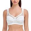 Ayigedu UK Plus Size Minimiser Reggiseno Donna Non Cablato Non Imbottito A Copertura Completa Morbido Reggiseno, bianco, 42