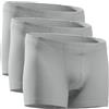HERMKO 3901 Confezione da 3 boxer da uomo, in cotone biologico, taglia D 4 = EU S, colore: grigio, grigio, S, Grigio, S
