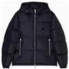 Armani Exchange Men's Icon Project, Toppa in Rilievo con Logo, Piumino in Nylon Lucido, Nero, XS, Nero, XS