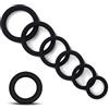 MUNZE Cock Ring, 6 Pezzi Nero Anello Pene Regolabile 22-39Mm Per Potenza Sessuale