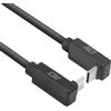 ACT Cavo angolare USB C 2 m, PD 60 W USB C spina angolare 90 gradi, su/giù verso l'alto e verso il basso, velocità dati 10 Gbps, risoluzione video 4 K a 60 Hz, cavo video USB Type C, cavo dati, cavo