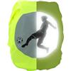 EANAGO Zaino per la scuola di alta qualità, parapioggia per bambini, con motivo calcio, protezione antipioggia, 100% impermeabile, con riflettore di sicurezza, giallo., Taglia Unica