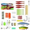 Xynovate Kit Esche Pesca 98pz Scatola | Misto esche morbide rigide, adatto pesca lago mare tutti pesci