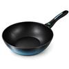 Briebe Mare MARE Wok a induzione in acciaio forgiato 26 cm, rivestimento antiaderente, senza PFOA, blu