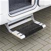 MULTIBROS Tappetino Camper - Zerbino Gradino Roulotte 430x370 mm | Fissaggio con 2 molle di tensione - resistente alle intemperie - colore nero - adatto a gradini elettrici