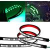 YONGMING Striscia di luci LED flessibile da 30cm e barra per interni di auto/motocicletta/SUV 12V verde, confezione da 2