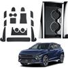 BIBIBO Tappetini antiscivolo compatibili con Hyundai Kona SX2 Hybird (benzina elettronica) 2024 2025, tappetini in gomma antiscivolo, tappetini antiscivolo per porte (nero (benzina elettronica)
