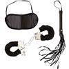 W WIDMANN MILANO Party Fashion - 9589D - Set da dominatrice, manette con peluche, benda e frusta