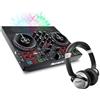 Numark Party Mix Live + HF 125 - Console DJ, Set da DJ per adulti e ragazzi con luci da discoteca, casse per DJ e mixer con Serato DJ Lite + Cuffie DJ con Filo e Serato DJ Lite