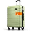 Travely Valigia in policarbonato grande 67 cm L - volume interno 60 L - valigia rigida molto robusta con rotelle morbide e serratura TSA, Valigie, valigie e trolley, valigie con rotelle