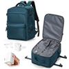 livbote Zaino 40x30x20 Sottovuoto Viaggio Aereo Bagaglio a Mano Ryanair | con Pompa Zaino da Viaggio Impermeabile Zaini Airbag Borsa da Cabina Wizzair Vueling per Donna Uomo -Blu Pavone