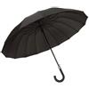 SMATI Ombrello da uomo Grand Class - 16 costole e fibra rinforzata; Ultra antivento; Diametro 114 cm; Automatico; Colore NERO