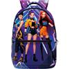 UBBY Demon Hunters - Zaino per la scuola per bambini, con stampa 3D, 41 x 30 x 14 cm (16), stile carino, per adolescenti e bambini, per la scuola dei bambini, Lucido, Mittelgroße