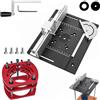 QZQUFJ Fresatrice da Banco Kit, Banco per Fresatrice Legno Lega di Alluminio, Piastra per Fresatrice Legno, Banco Fresa, per Router Tavolo Inserti Router Supporto Base Sollevamento (Nero)
