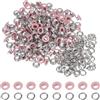 QUARKZMAN 200 Set Kit Occhielli in Metallo 5mm 3/16 Occhiello per Teloni Piccolo con Foro Rondelle per Scrapbooking Scarpe Abbigliamento Pelle Tela, Rosa