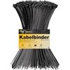 Temolink 100 fascette stringicavo nero, 300 x 3,4 mm, resistenti ai raggi UV, 22 kg, autobloccanti, resistenti alle intemperie, per la gestione dei cavi, giardino, ufficio e officina