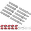 QUARKZMAN 10 Pc Serrature Magnetiche A Pressione Per Ante Di Cabinet, 2.87x0.4 Pollici Sistema Push To Open Per Di Cabinet, Di Apertura Nascosto Per Cassetti, Colore Grigio Plastica 73x10mm