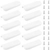 MOROBOR Maniglia a Bordo per Dita, 10pz Maniglia Nascosta Stile Moderno Maniglie per Cassetti, Maniglia Invisibile Curva in Lega di Alluminio per Ferramenta Mobili Cassetto, 120mm/Bianco