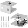TXXATX 2 Pezzi Reggimensola Vetro Regolabile Supporto Mensola Vetro Reggi Mensola 12 mm Reggimensole da Muro Supporti per Mensole Lega di Zinco per Pannelli 8-12mm Bagno Libreria Soggiorno Armadi