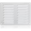 ABOUT VENT 260x190mm Griglia di Ventilazione in Acciaio Bianco con Zanzariera - Griglie di Aerazione in Metallo
