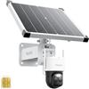 Reolink PTZ Telecamera con SIM 4G da Esterno Pannello Solare, 2K HD Attivo e Registrazione 24/7, Lunga Durata della Batteria, ColorX, Rilevamento Intelligente, TrackMix LTE Plus 2+Pannello Solare Plus