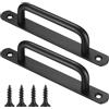Gaomoeny 2 Pezzi Maniglia Porta Scorrevole,Maniglie per Porte Scorrevoli per Porta per Cassetti Porte Armadietto Armadio Garage Esterno Interne（192MM nero）