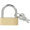 PATIKIL Lucchetti in Ottone Massiccio 1.9, 1 Pezzo Lucchetto con Chiave a Lungo Arco Diverso con 2 Chiavi Anticorrosione per Armadietto Palestra Cancello Recinto Esterno Interno