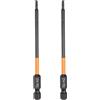 QUARKZMAN 2pz H2 Inserti per Avvitatore 2mm Punta Piatta Metrica 1/4 Attacco Esagonale 100mm (4) Cacciavite Industriale Bussola Esagonali in Fosfato Nero Magnetico Lungo