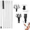 Yhuasia 5 pezzi Sostituzione lampadina a soffitto in lega di alluminio, 3 interruttori + ventosa + asta telescopica in alluminio per sostituire lampadine, raccolta di frutta