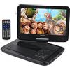 YOOHOO Lettore DVD portatile da 12,5 pollici con schermo girevole HD da 10,5 pollici a 270° con batteria ricaricabile adattatore CA supporta tutte le regioni, multi regione, lettori DVD per auto per