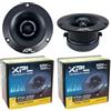 Generico KIT SET PER XPL XTW-3202 2 tweeter da 4 10 cm 100 mm di diametro, magnete in ferrite da 150 watt rms 300 watt max, impedenza 4 ohm, 112 db spl, per auto, confezione a coppia