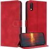 ZONNAVI Cover per Samsung Galaxy A20E, [Blocco RFID] Custodia a Libro in Pelle con Porta Carte, Flip Case Portafoglio Antiurto Cover per Samsung A20E (Rosso)