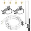 Gbformat 7-12dBi 698-3800MHz Antenna 5G 4G LTE Amplificazione del Segnale Esterna MimoOmnidirezionale Compatibile con Router Modem 4G LTE 5G, Adattatore TS9 SMA CRC9, Ricezione Segnale a Lungo Raggio