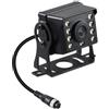 CUQI Telecamera Posteriore, Retrocamera Camper HD 8 LED con Visione Notturna con Connettore Aviation a 4 Pin, Impermeabile IP68, Grandangolo 110°, Adatta per Camion/Rimorchi/Autobus/Furgoni (9-36 V)