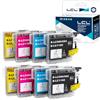 LCL Cartucce d'inchiostro Compatibile LC980 LC-1100 LC1100 LC1100BK LC1100C LC1100M LC1100Y (2Nero 2Ciano 2Magenta 2Giallo) per Brother DCP-J140W 145C 165C 185C 195C 197 197C DCP373CW 365CN 375CW 385C